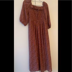 Floral dress with smocked details